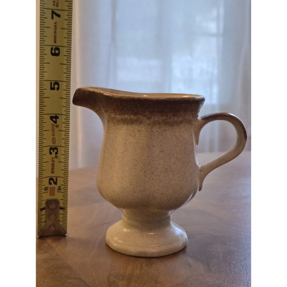 Vintage Mikasa Whole Wheat E8000 Creamer and Covered Sugar Bowl Japan Stoneware